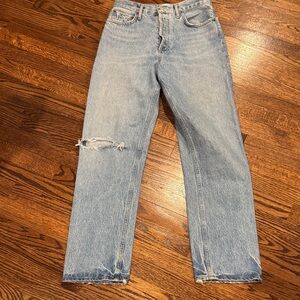 AGolde 90’s Pinch Size 27 Light Wash 100% cotton